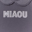 Sweat col claudine volanté droit gris foncé fille