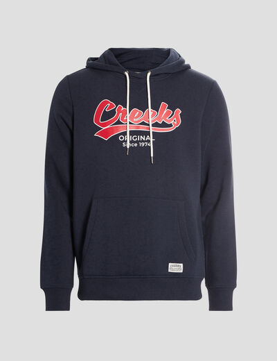 Sweat à capuche hoodie Creeks bleu marine homme