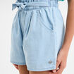 Short en jean avec ceinture noeud taille denim triple stone fille