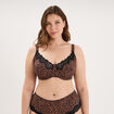 Soutien-gorge corbeille microfibre marron femme grande taille
