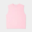 Pull sans manches col rond rose clair femme