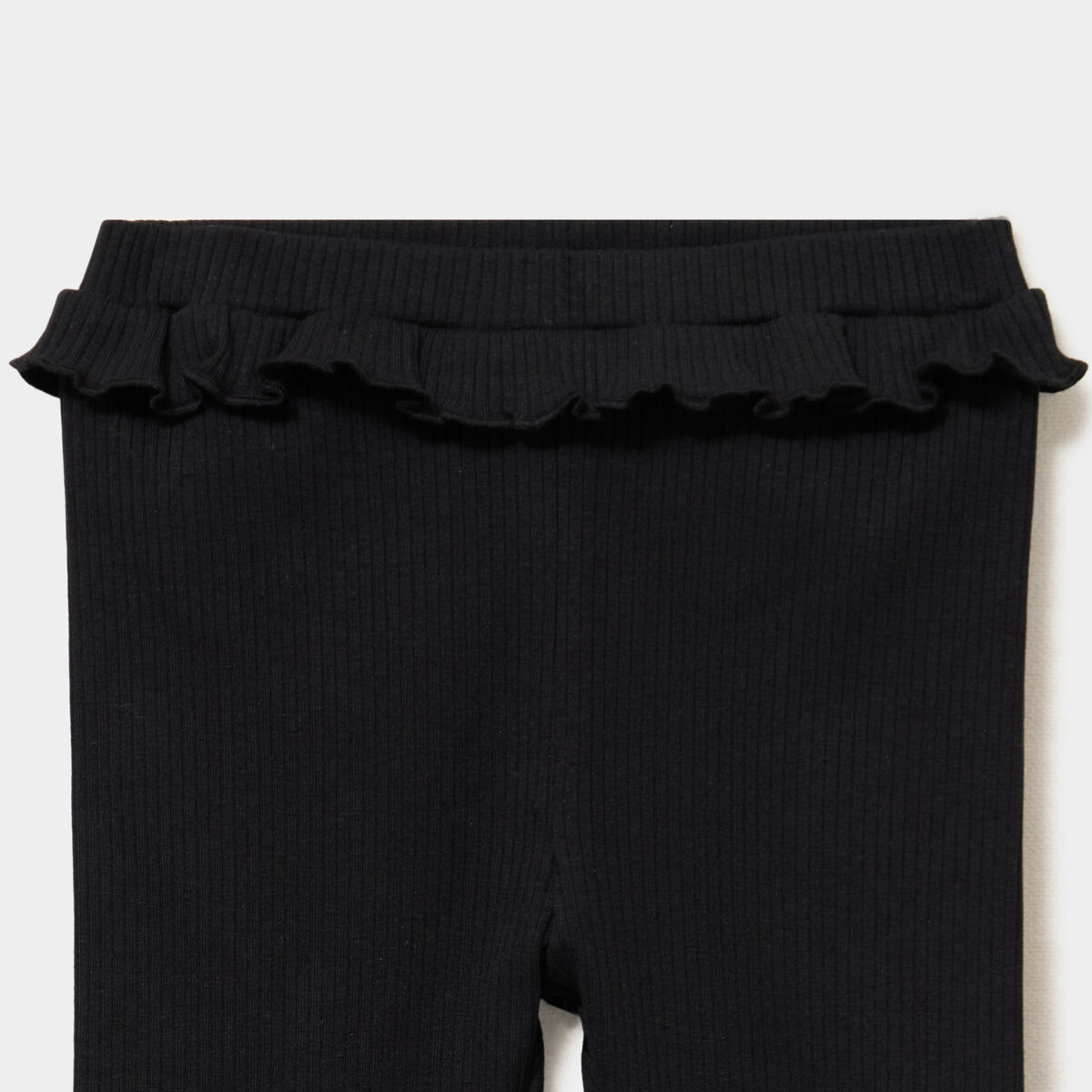 Legging c&ocirc;tel&eacute; &agrave; volants noir b&eacute;b&eacute; fille