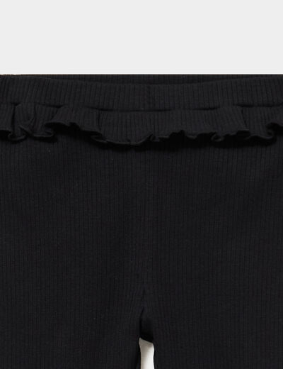 Legging c&ocirc;tel&eacute; &agrave; volants noir b&eacute;b&eacute; fille