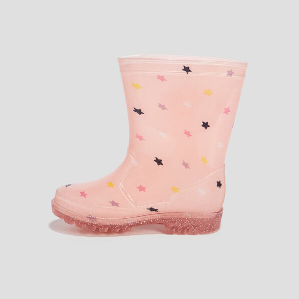 bottes de pluie imprime etoile rose fille Bottes de pluie imprimé étoile rose fille