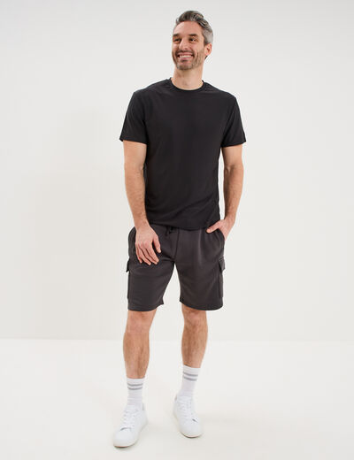 T-shirt confort respirant gris fonc&eacute; homme