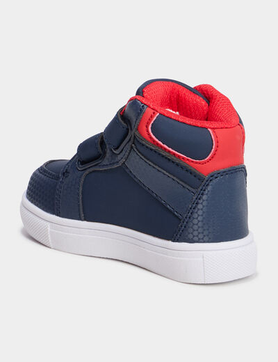 Baskets montantes à scratchs Spider-Man bleu bébé garçon