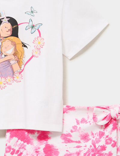 Ensemble t-shirt jupe-short Les Sisters multicolore fille