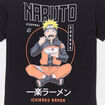 T-shirt coton manches courtes Naruto noir garçon
