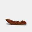 Ballerines &eacute;lastiqu&eacute;es effet su&eacute;dine marron femme