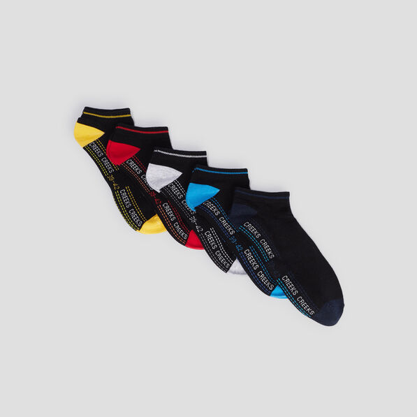 lot 5 paires de socquettes multicolore homme Lot 5 paires de socquettes multicolore homme