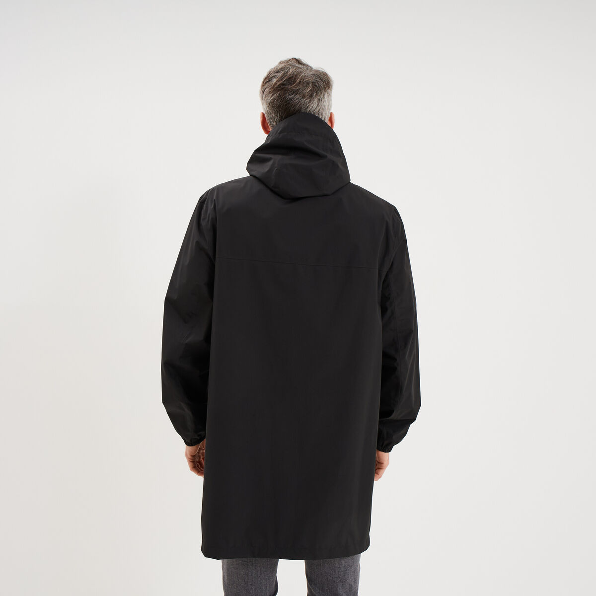 Parka imperm&eacute;able coupe-vent &agrave; capuche noir homme