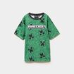 T-shirt manches courtes Minecraft vert gar&ccedil;on