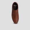 Mocassins confort &agrave; bout carr&eacute; marron homme