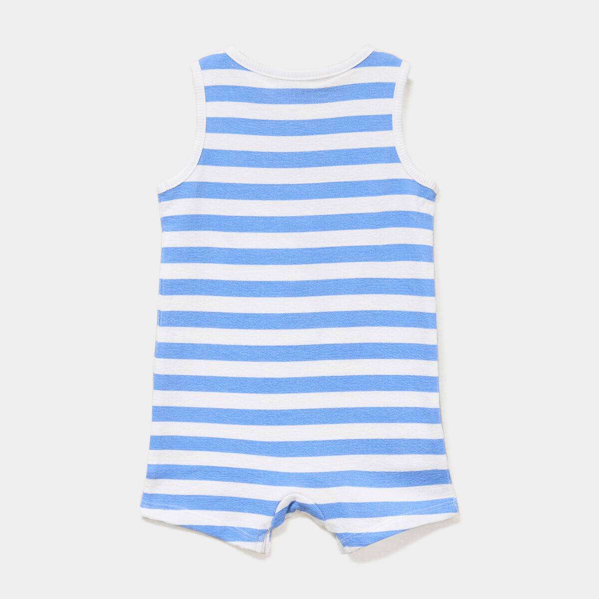 Combishort sans manches coton blanc b&eacute;b&eacute; gar&ccedil;on