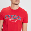 T-shirt manches courtes coton Creeks rouge homme