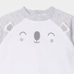 Ensemble 3 pi&egrave;ces avec bonnet coton gris clair b&eacute;b&eacute;