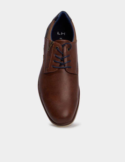 Derbies &agrave; lacets marron homme
