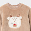 Sweat effet polaire manches longues taupe b&eacute;b&eacute; gar&ccedil;on