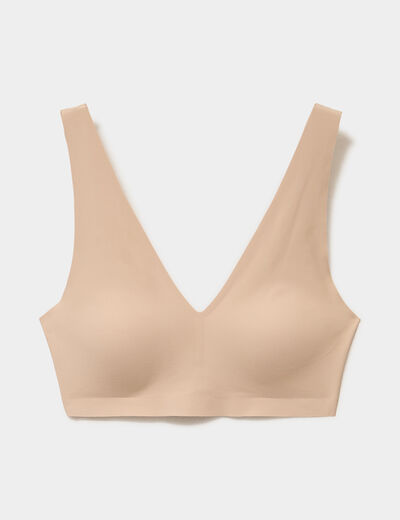 Soutien-gorge brassi&egrave;re microfibre beige femme