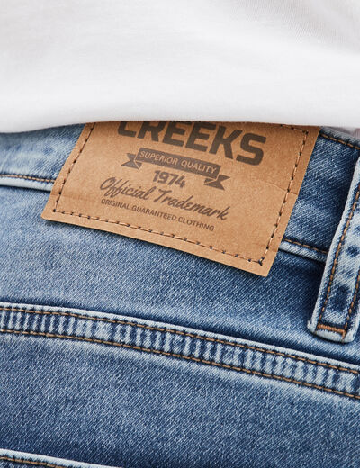Jean stretch coupe regular denim double stone homme