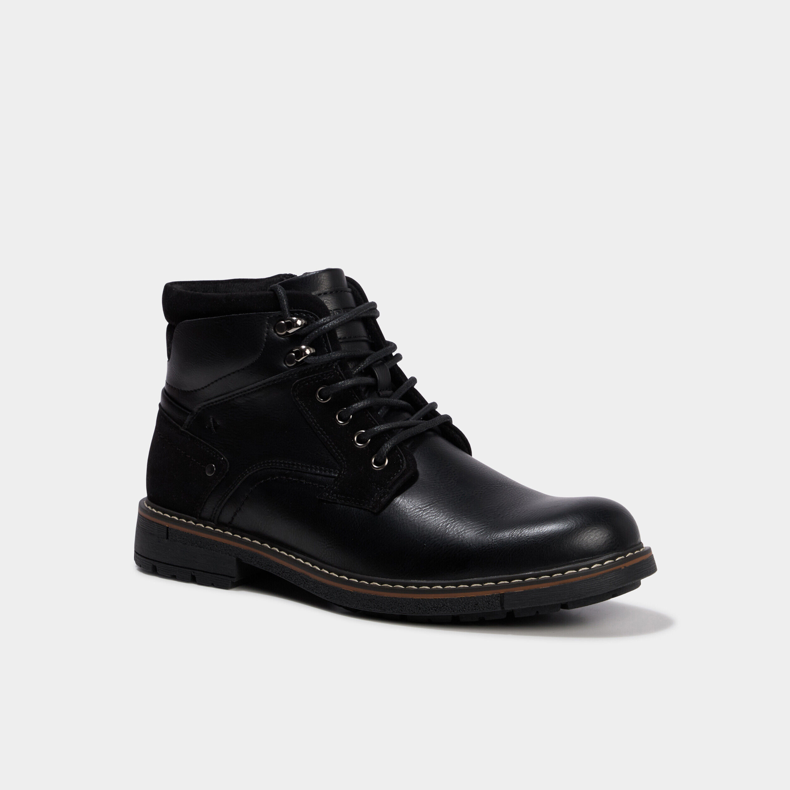Bottines montantes zippées crantées noir homme CREEKS