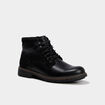 Bottines montantes zipp&eacute;es crant&eacute;es noir homme