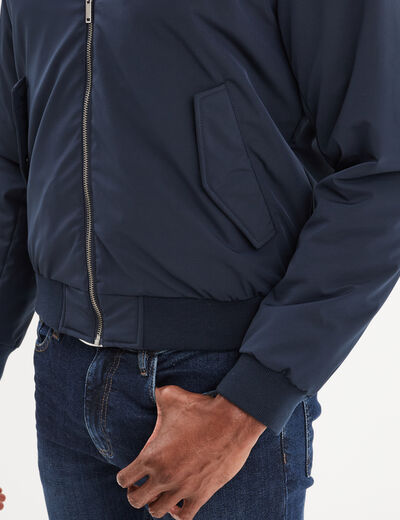 Veste zippée avec col montant Creeks bleu marine homme
