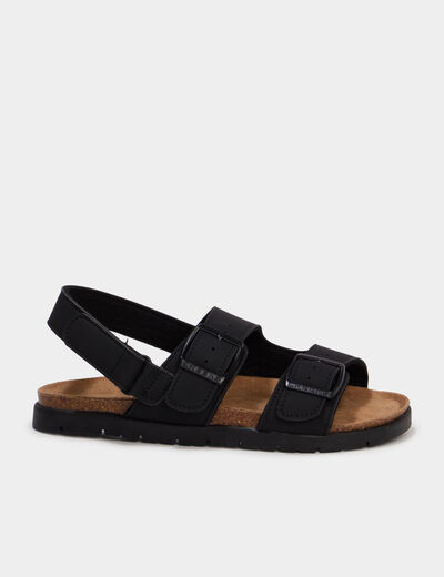 Sandales avec boucles noir gar&ccedil;on