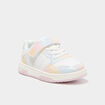 Tennis basses &agrave; scratchs bout renforc&eacute; multicolore fille