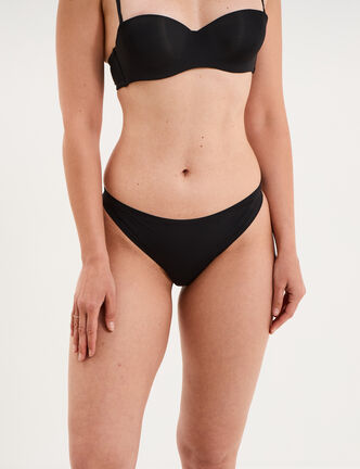 String microfibre sans coutures noir femme