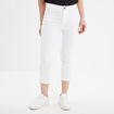 Pantacourt slim 5 poches blanc femme
