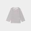 T-shirt manches longues col rond coton ecru bébé fille