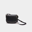 Sac besace avec clous noir femme