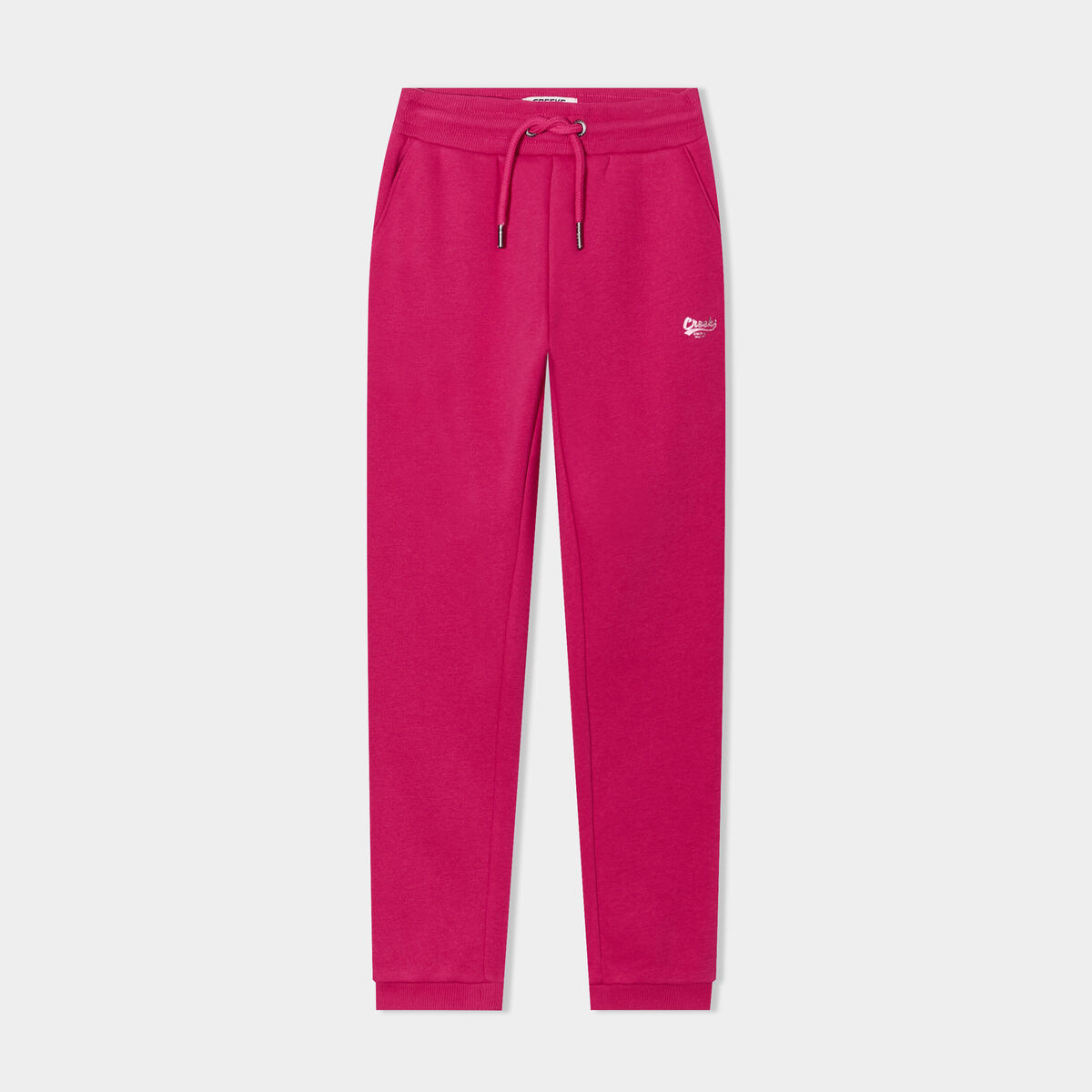 Pantalon de jogging coton Creeks rose framboise fille