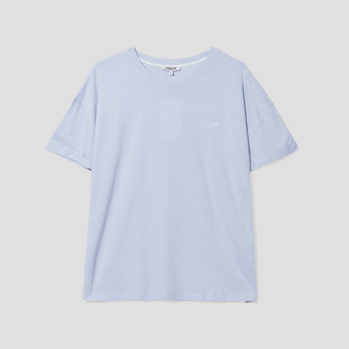 T-shirt manches courtes Creeks bleu clair femme
