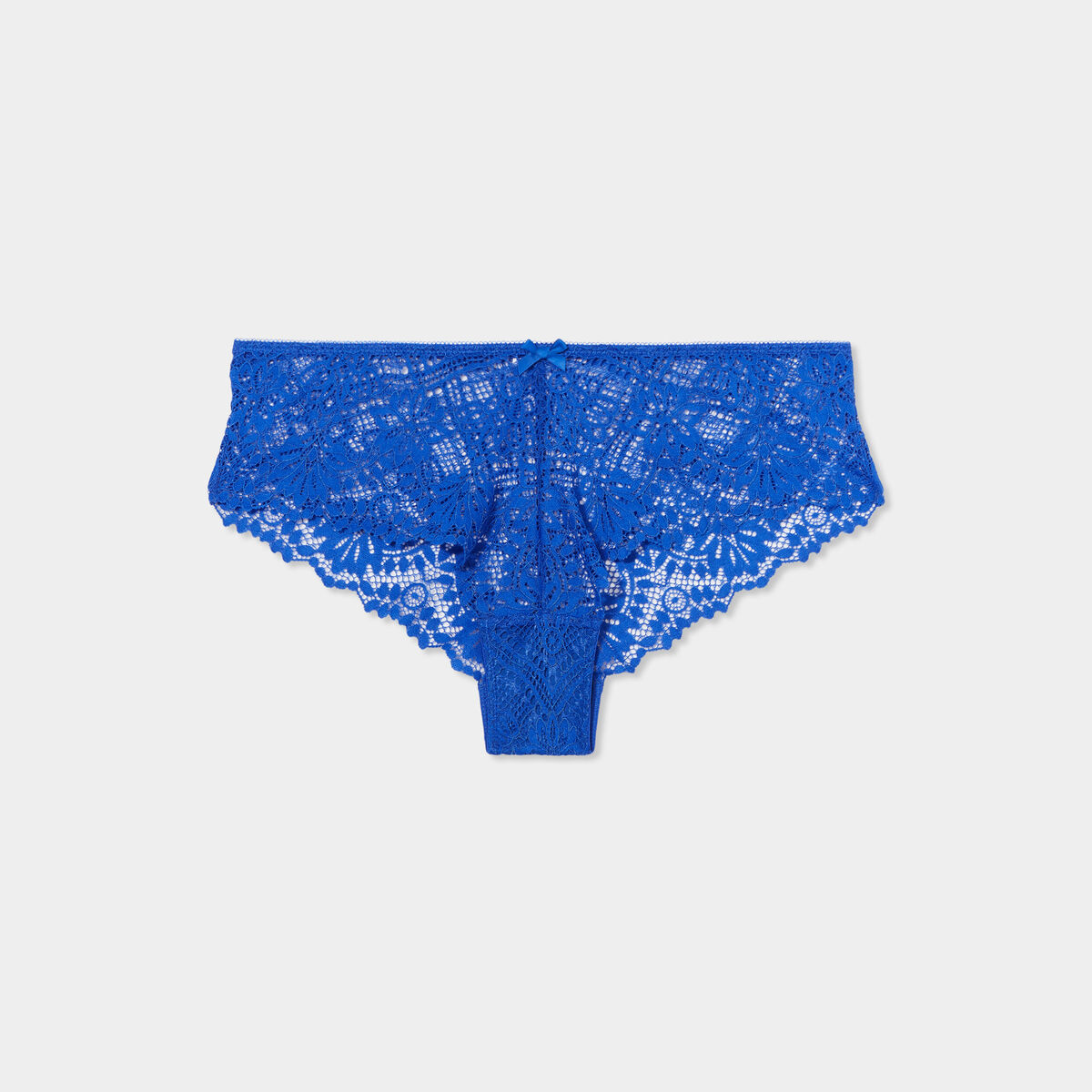 Shorty en dentelle bleu electrique femme