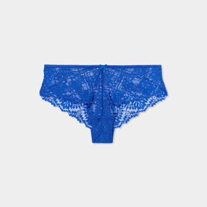 Shorty en dentelle bleu electrique femme
