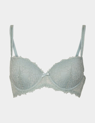 Soutien-gorge emboîtant paddé dentelle vert clair femme