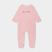 Pyjama dors-bien effet velours vieux rose bébé fille