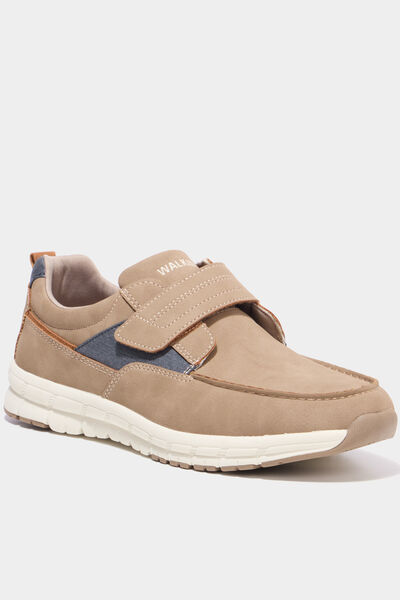 Chaussures bateau &agrave; scratchs sable homme