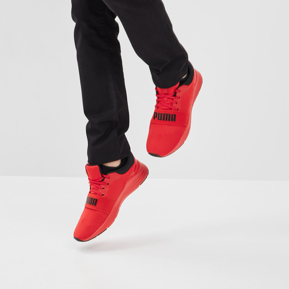 Runnings à lacets Puma Wired rouge homme