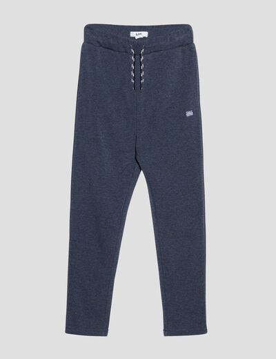 Pantalon jogging coupe ajustée bleu marine garçon