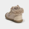 Bottillons zipp&eacute;s en cuir semelle souple rose clair b&eacute;b&eacute; fille