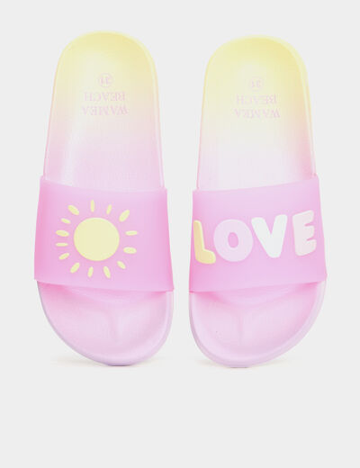Mules de plage multicolore fille