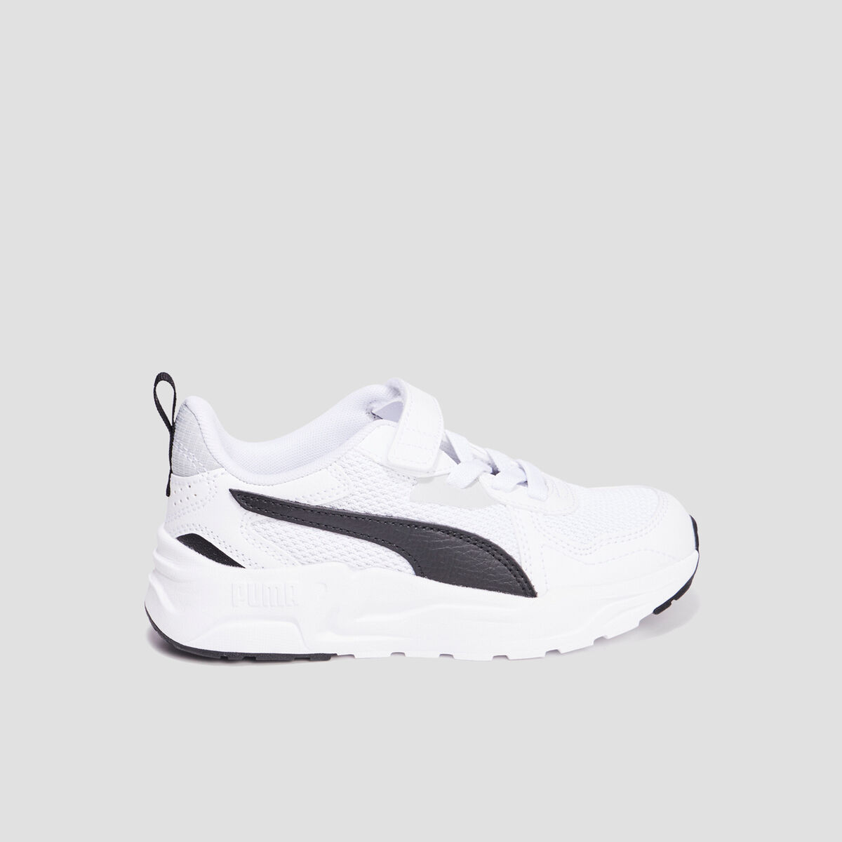 Baskets running à scratchs Puma Trinity blanc garçon