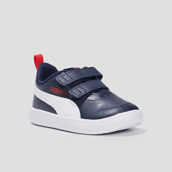 Tennis à scratchs Puma Courtflex bleu marine bébé garçon