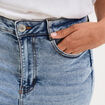 Jeans skinny taille haute cropped denim double stone femme