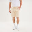 Short jogging molleton droit ecru homme