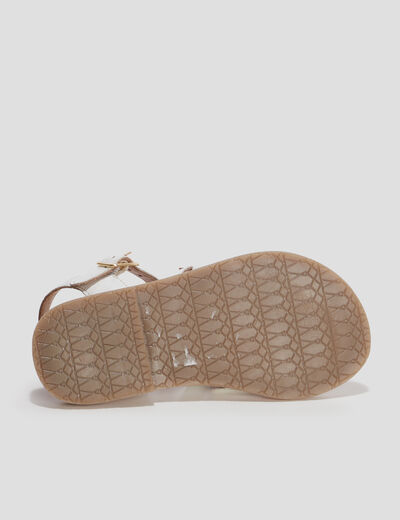 Sandales en cuir Creeks blanc fille