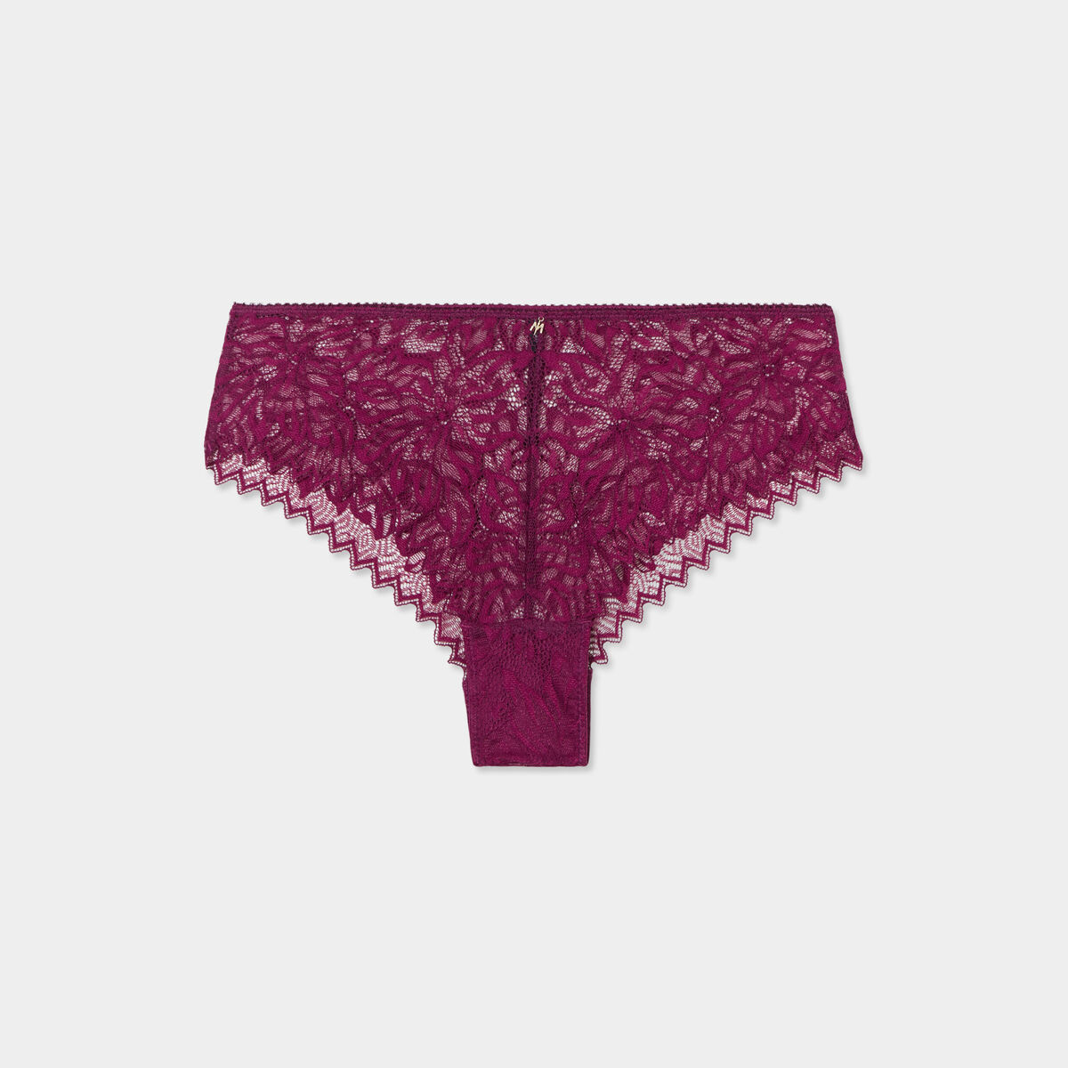 Shorty en dentelle rouge femme